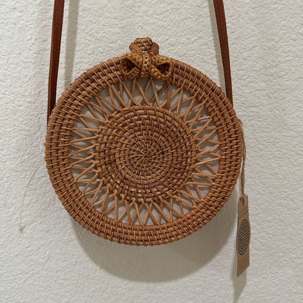 Round Rattan Bag